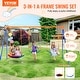 preview thumbnail 6 of 33, Swing Sets for Backyard, Toddler Swing Set Foldable Metal Stand, Easy to Assemble, Swingset Indoor/Outdoor