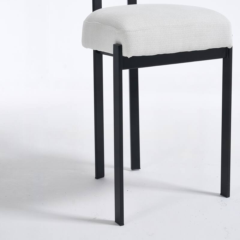 Modern Upholstered Boucle Dining Room Chairs Set of 2