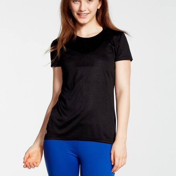 Shop Soffe 1534vblackxsm Juniors Crush Interlock Tee Black Extra Small Overstock 27828760