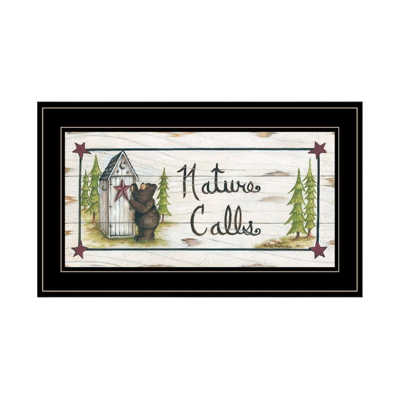 TrendyDecor4U Traditional "Nature Calls" Framed Print Wall Art by Mary Ann June