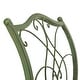 preview thumbnail 6 of 6, SAFAVIEH Outdoor Living Arona Green Wrought Iron Garden Bench - 51" x 17" x 25.3"