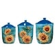 preview thumbnail 2 of 4, Certified International Golden Sunflowers Set of 3 Canisters