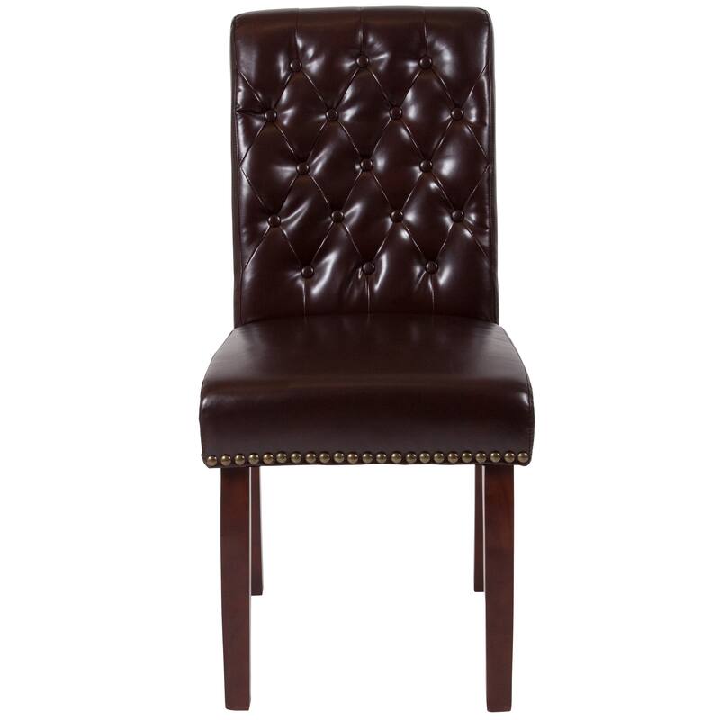 4PK Parsons Chairs-Rolled Back, Accent Nail Trim