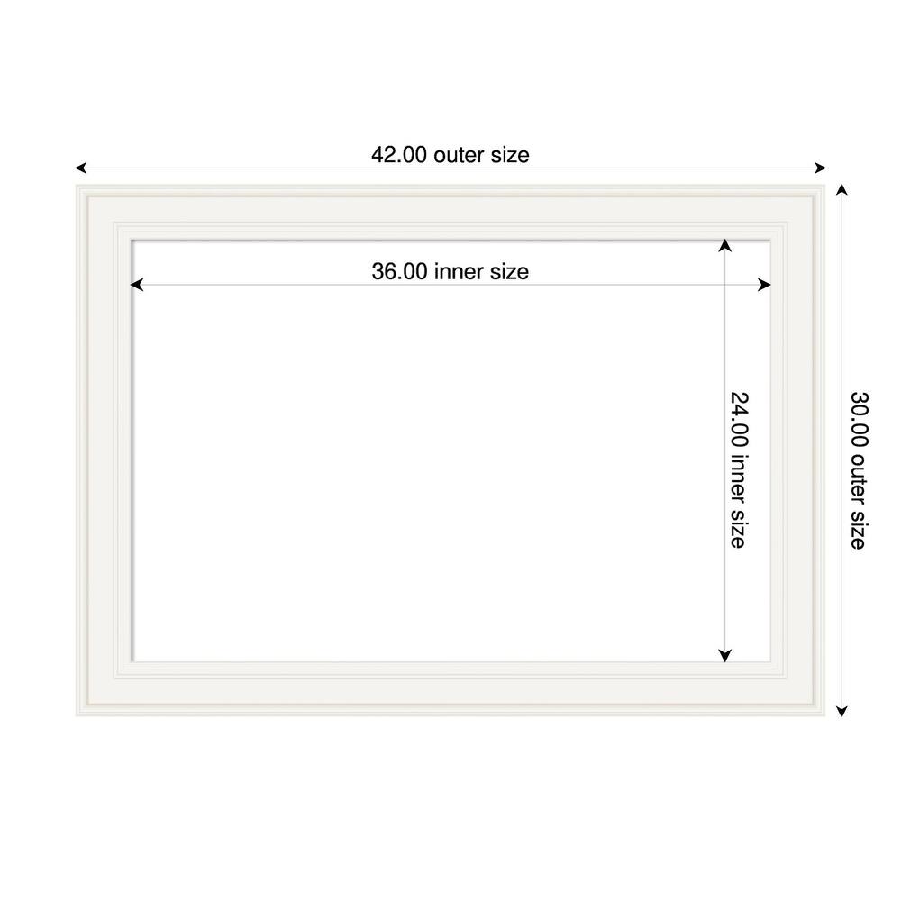 Amanti Art Ridge Black Framed Dry Erase Magnetic Board