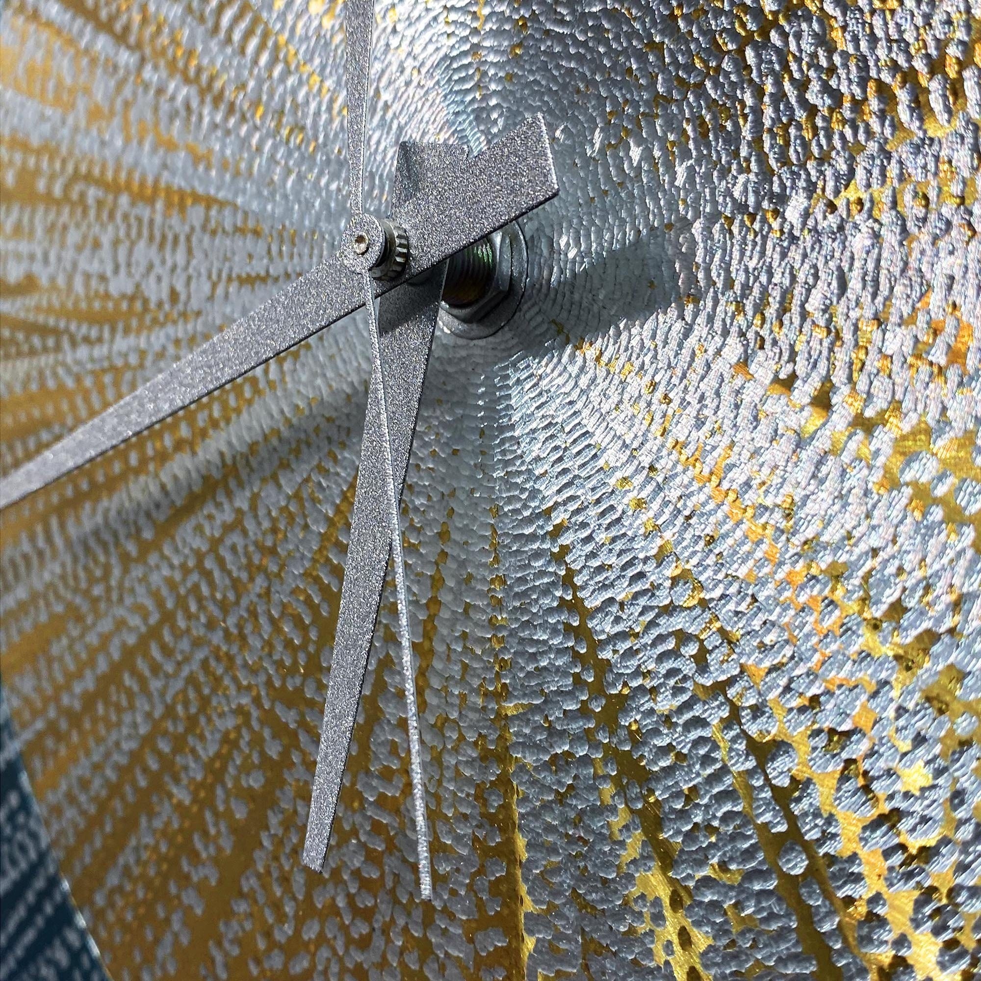 Shop Statements2000 Metal Wall Clock Art Panels Abstract Blue Silver Decor By Jon Allen Blue Sunburst 38 X 24 Overstock 30951979