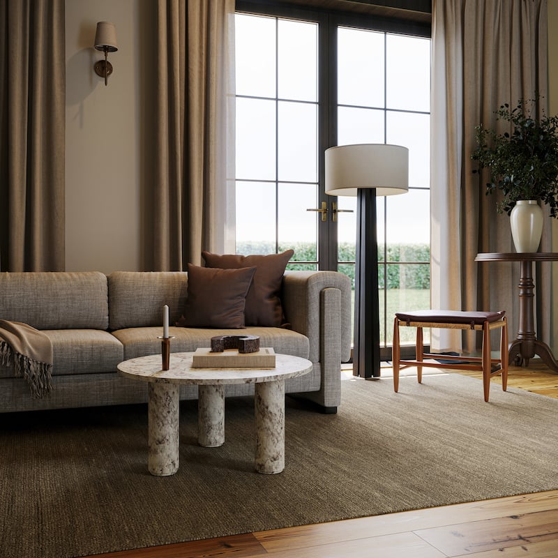 Nate Berkus Hollis Solid Wool Cozy Area Rug - 7'6" x 9'6" - Ash Brown