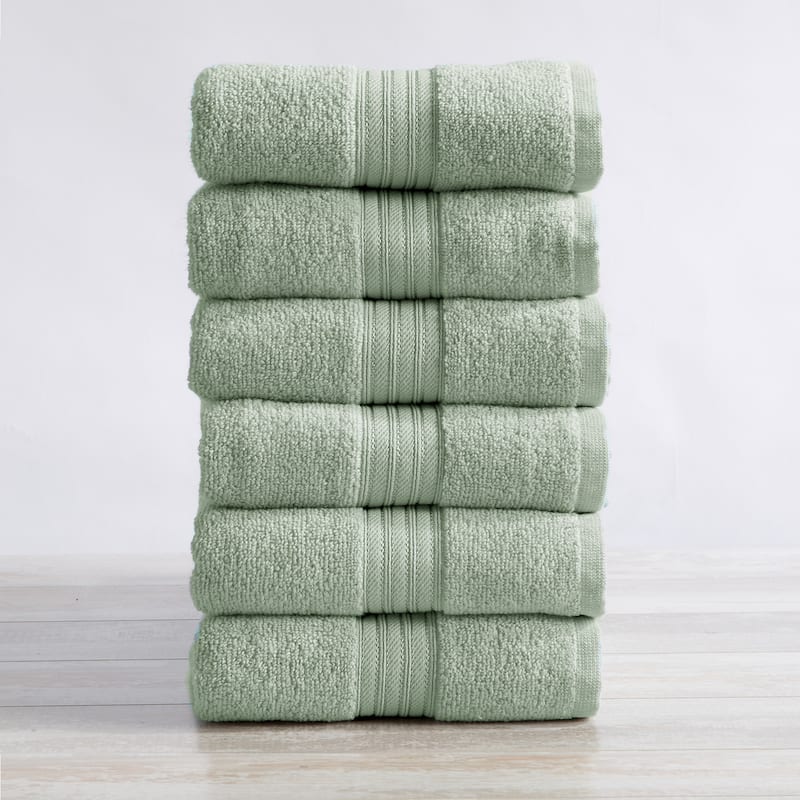 Linery & Co. Ringspun Cotton Bath Towel - Hand Towel (Pack of 6) - Seagreen