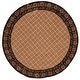 preview thumbnail 115 of 141, SAFAVIEH Handmade Total Performance Jamilah Oriental Trellis Rug 6' Round - Ivory/Chocolate - Round