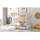 preview thumbnail 4 of 25, Full over Full Bunk Bed with Drawers,Kid's Bunk Convertible Bed