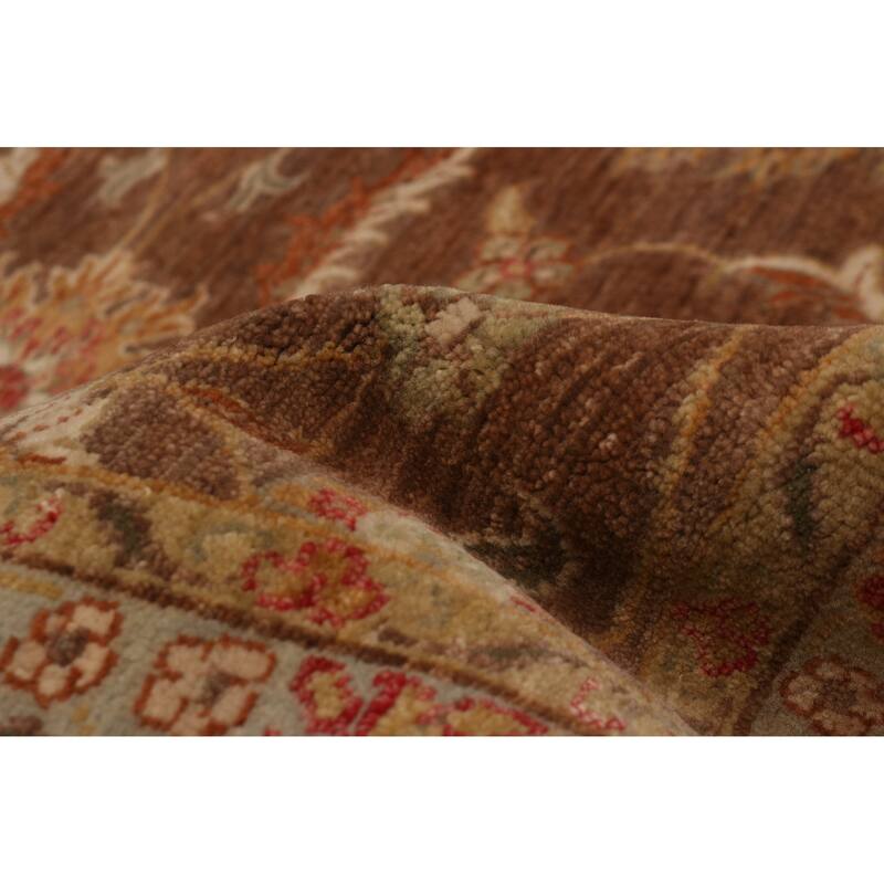 ECARPETGALLERY Hand-knotted Jamshidpour Brown Wool Rug - 6' 6" x 10' 1"