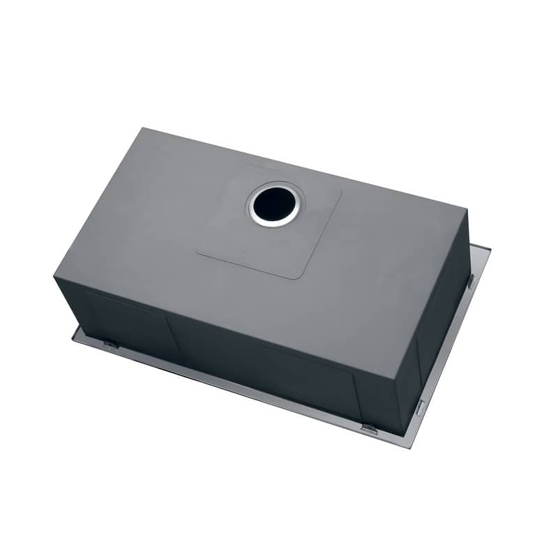 Ruvati 33 x 22 inch Drop-in Topmount 16 Gauge Zero Radius Stainless Steel Kitchen Sink Single Bowl - RVH8001