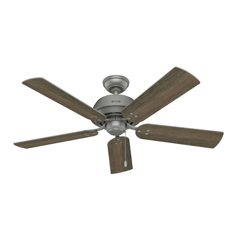 Hunter 52" Shady Grove Ceiling Fan with LED Light Kit/ Pull Chain, Standard or Flush Mount - Casual, Transitional