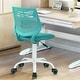 preview thumbnail 8 of 36, HomyLin Plastic Mesh Adjustable Armless Desk Chair with Rolling Wheels Kids Teen