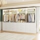 preview thumbnail 69 of 76, Kyrvo Freestanding Closet System with 3 Wooden Drawers ＆ Hanging Rod ＆ Storage Shelf, Modular Walk-in Closet Organizer Wardrobe