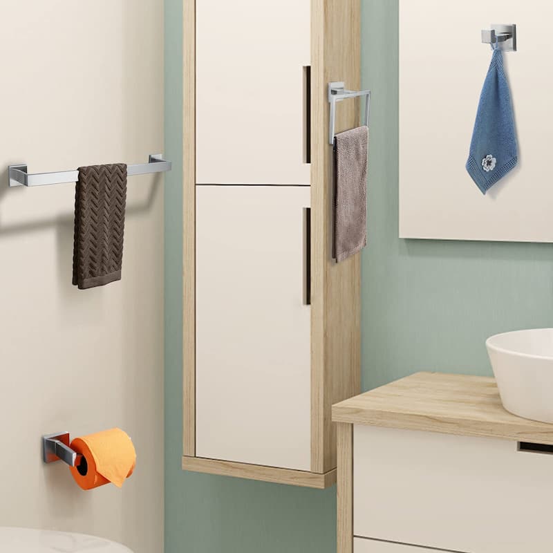 Bathlet 5-Piece Bath Hardware Set in Stainless Steel
