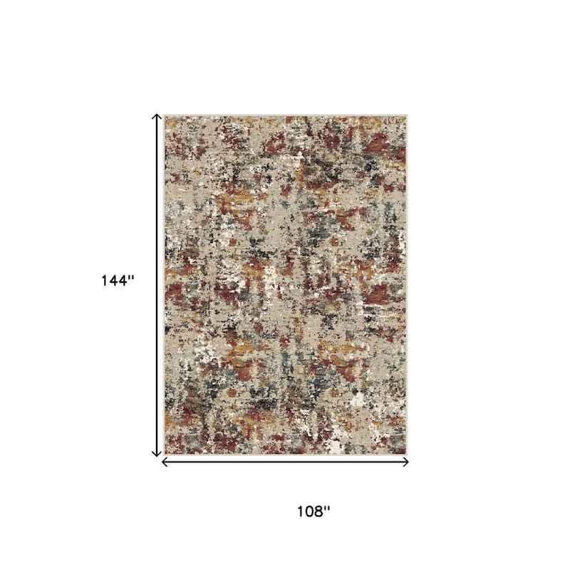HomeRoots Abstract Modern Rectangle Area Rug