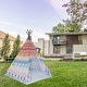 preview thumbnail 5 of 3, 8' Extra Large Teepee Play Tent - indian tribe color mix