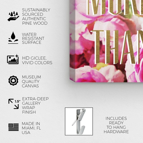 Oliver Gal More Issues Than Vogue Flowers Typography And Quotes Wall Art Canvas Print Fashion Quotes And Sayings Pink Gold Overstock 32376852