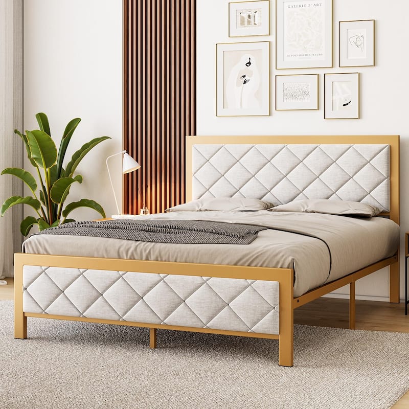 Composite Cotton Press Thread Soft Wrapped Bed Frame