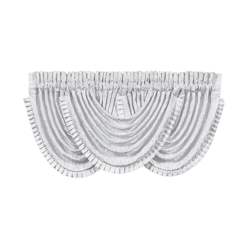 J. Queen New York Astoria White Window Waterfall Valance - White