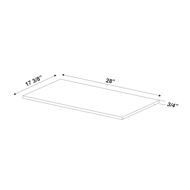 Palace Imports 100% Solid Wood Single Wardrobe Shelf (Wardrobe Sold Separately).