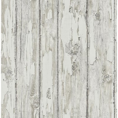 Seabrook Designs Preston Faux Rustic Planks Unpasted Wallpaper