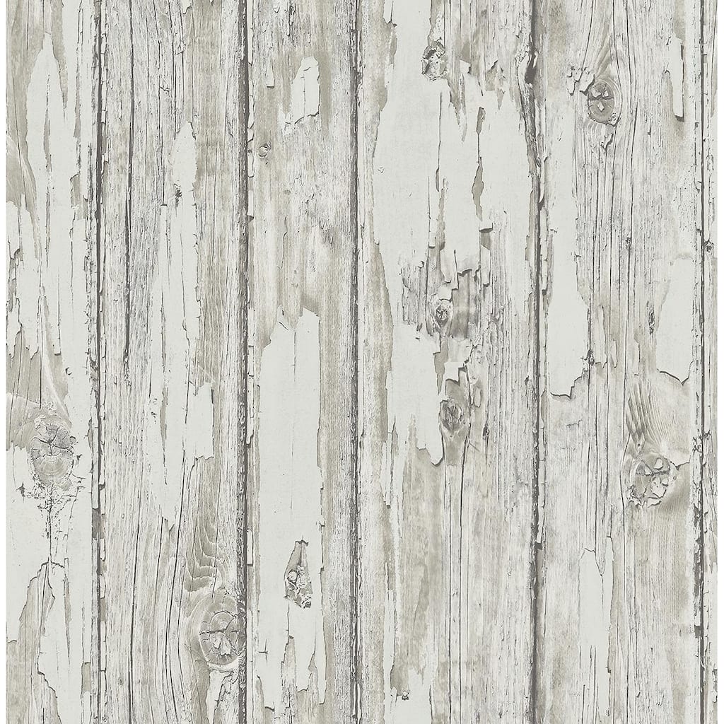 Seabrook Designs Preston Faux Rustic Planks Unpasted Wallpaper