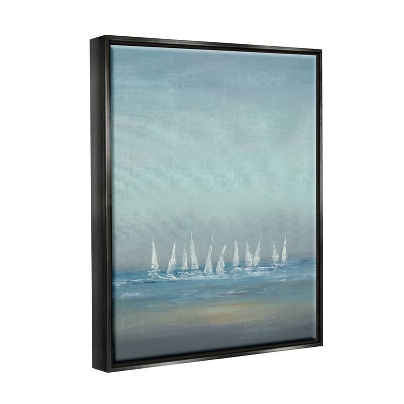 Stupell The Regatta Abstract Seascape Floater Frame - Blue