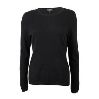 Evelyn Cashmere Dark Green Long Sleeve Crew Neck Cashmere Sweater at ...