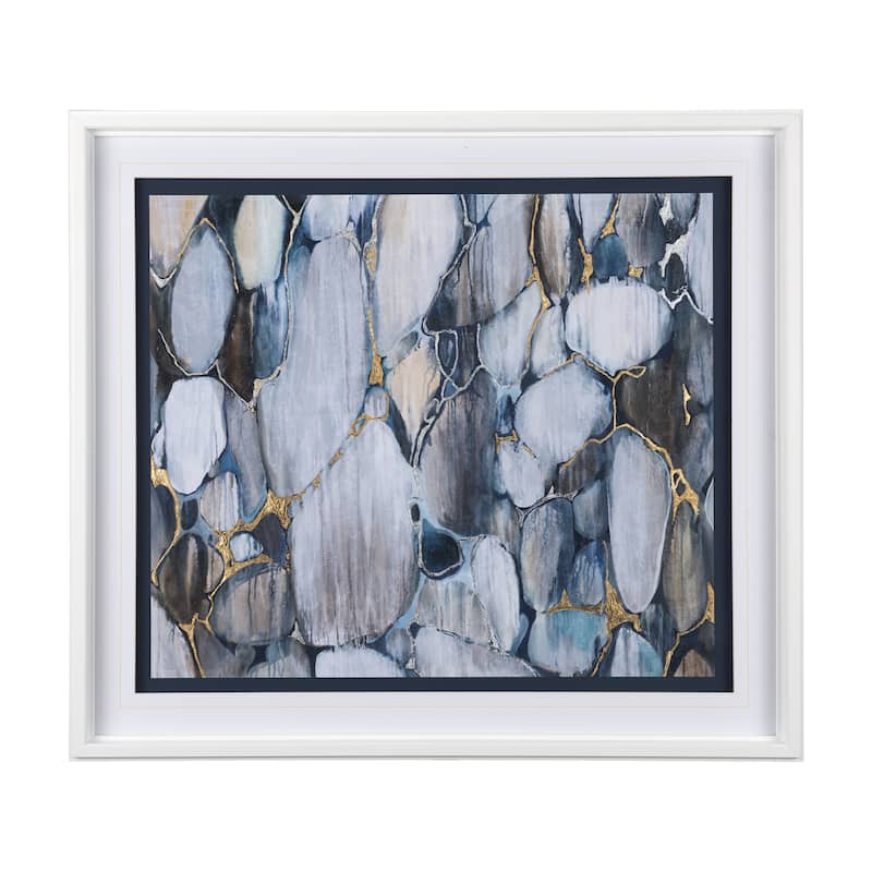 River Rocks Framed Art Print