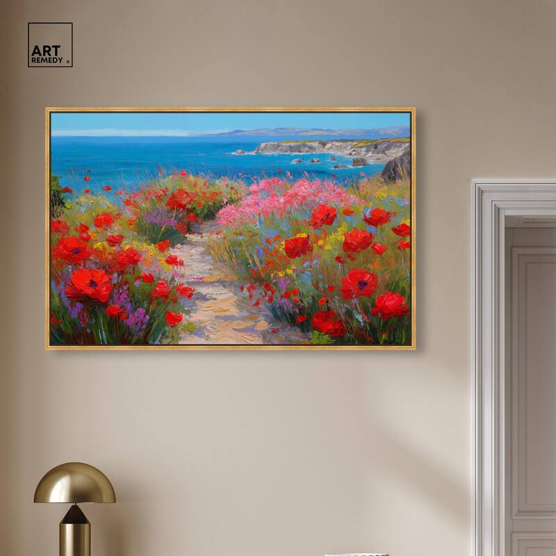 Ocean View Bloom I Canvas by Art Remedy