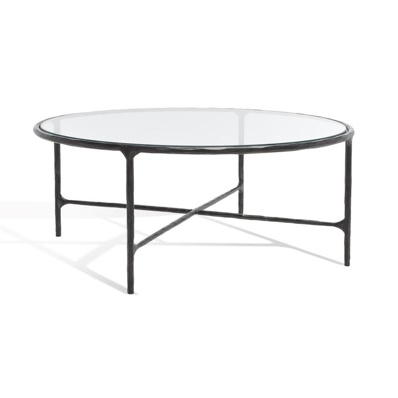 SAFAVIEH Couture Venanzia Round Metal Coffee Table - 36" W x 36" L x 15" H - 36"W x 36"D x 15"H