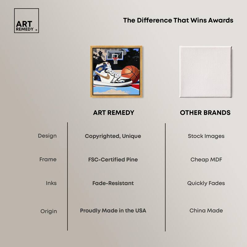 Basketball Court Blues Canvas by Art Remedy