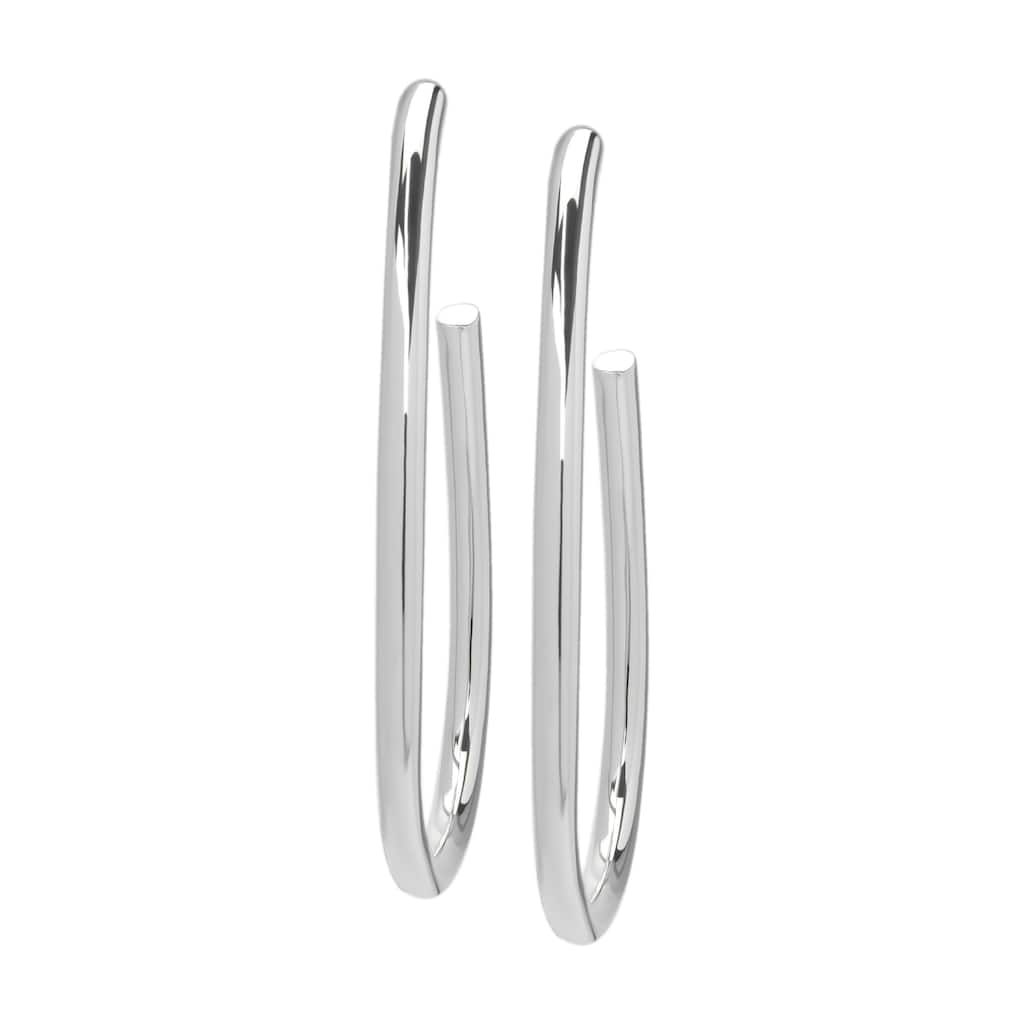 Victoria Townsend Silver Plated Teardrop Hoop Earring 42mm