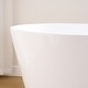 preview thumbnail 20 of 28, Freestanding Acrylic Soaking Bathtub With Chrome Drain And Overflow Holes