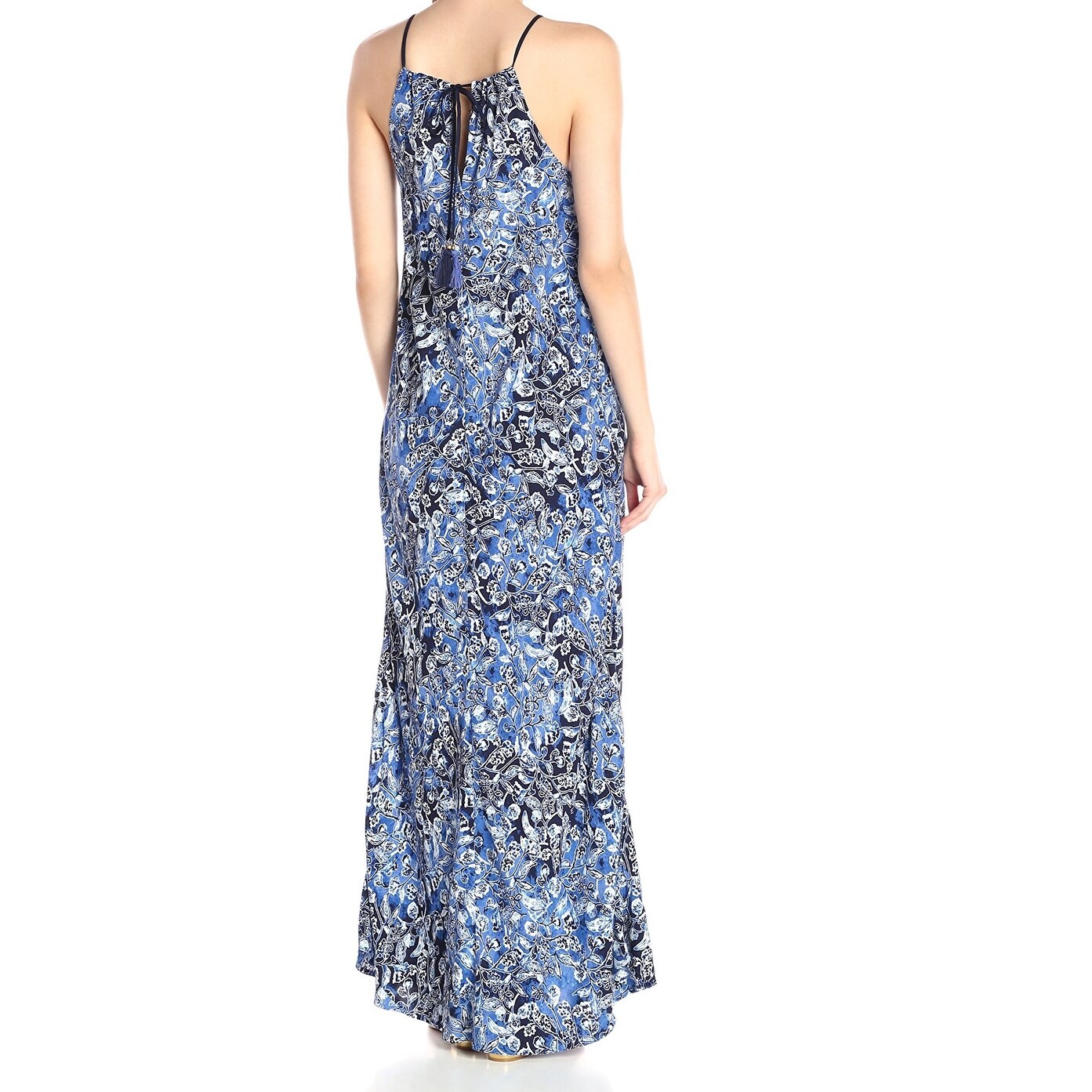 lucky day maxi dress in blue