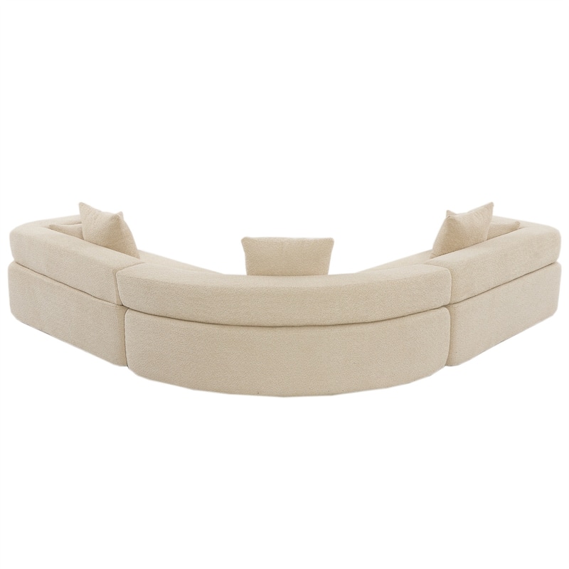 4-Seat Living Room Oversized Upholstered Curved Modular Combination Sofa
