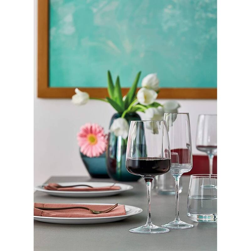 Bormioli Rocco Planeo Rosso Red Wine Glass Set of 4 - 15.25 oz