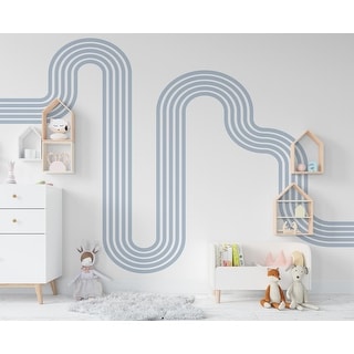 Rainbow stripe Wall Decal Stripe Vinyl Sticker Nursery Wall Decor