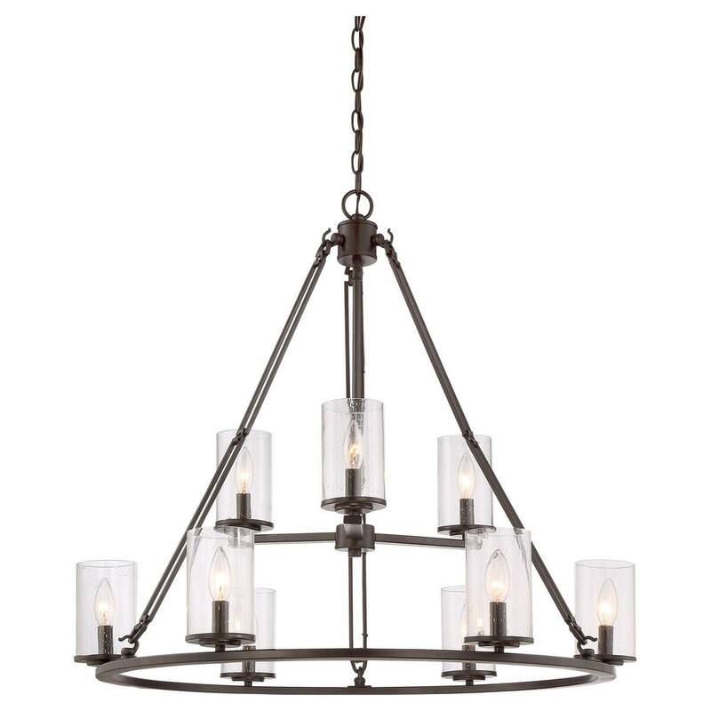 Buchanan 9-Light 30" Transitional Chandelier in Western Bronze