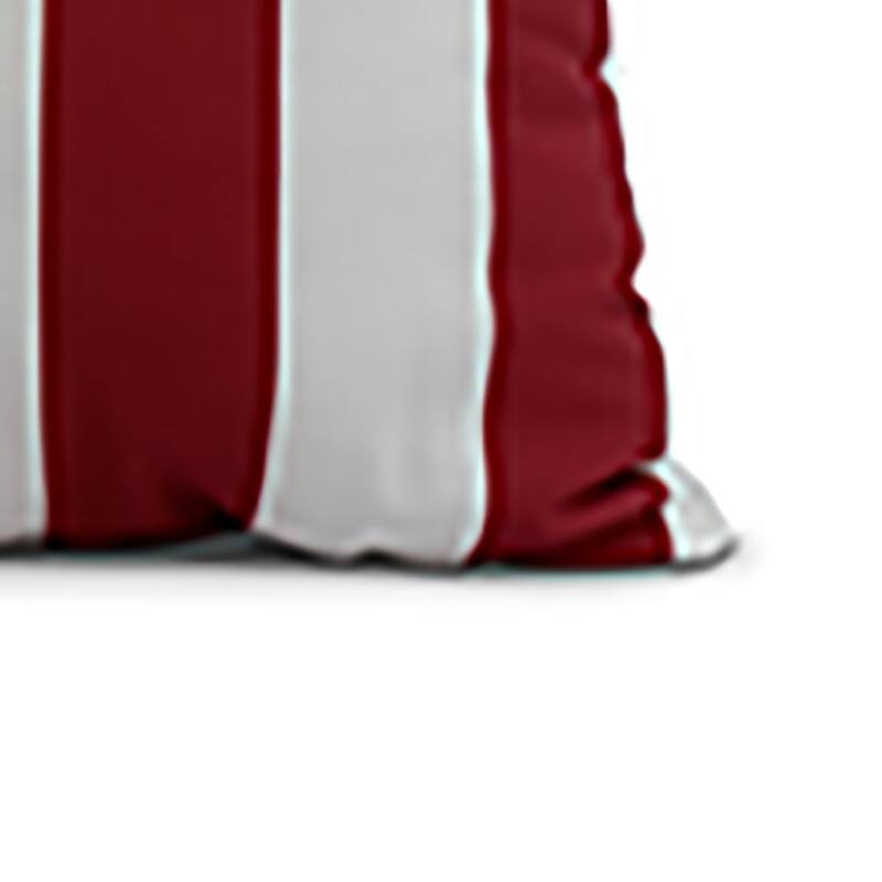 18 x 18 Inch Rugby Stripe Stripe Print Outdoor Pillow