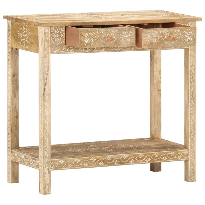 vidaXL Console Table 31.5"x13.8"x29.1" Solid Mango Wood