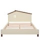 preview thumbnail 21 of 20, Wood Platform Bed with House-shaped Headboard