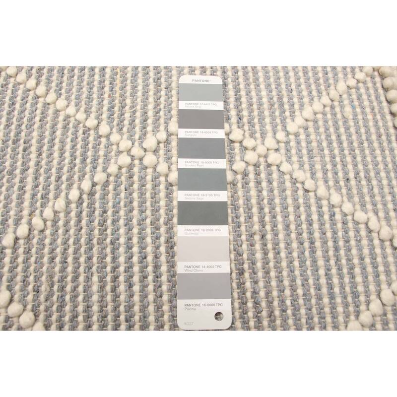 ECARPETGALLERY Braid weave Sienna Grey Wool Rug - 5'0 x 7'10