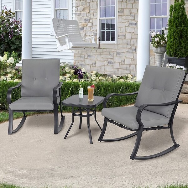 gray outdoor bistro set