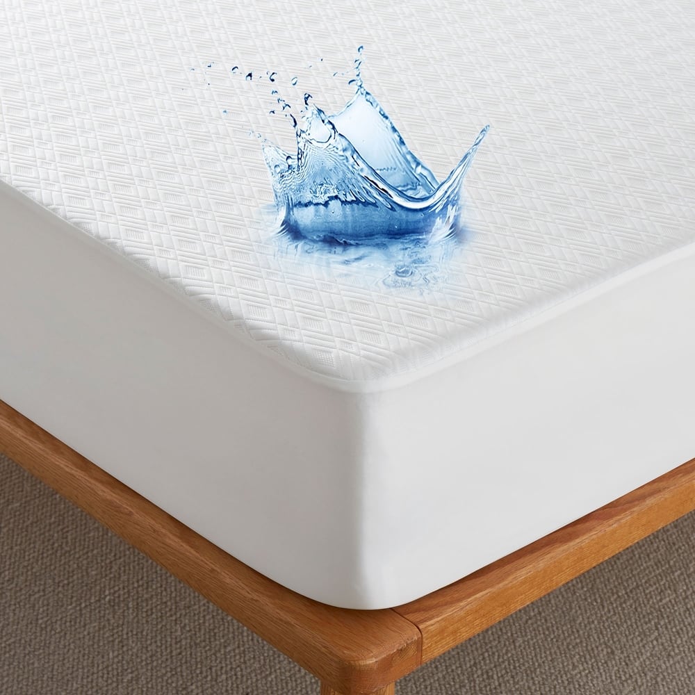 PCM Cool Touch Cooling White Mattress Pad & Protector with Elastic Deep Pocket
