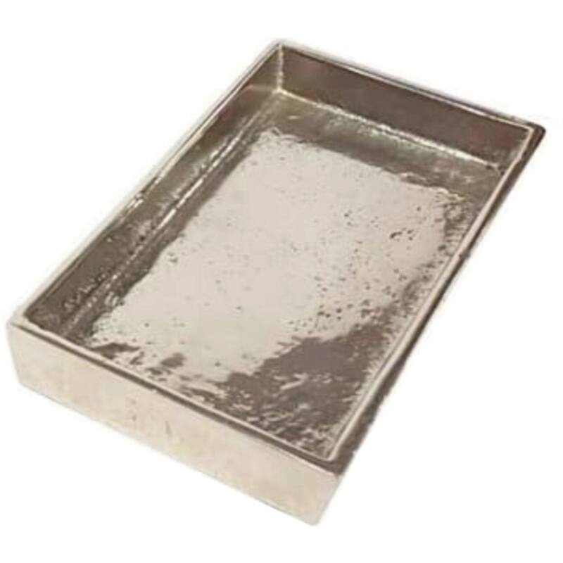 Sm. Alum. Rect. Plate 6.7" x 3.5" Raw Nickel -ST