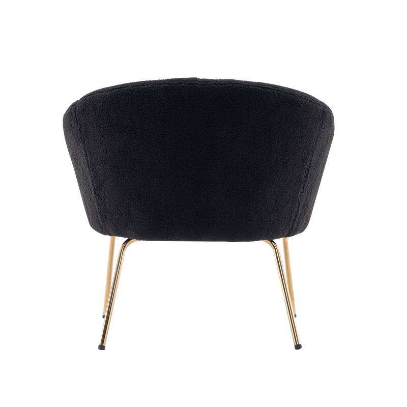 Porthos Home Iana Accent Chair, Fabric Bucket Seat, Gold Chrome Legs