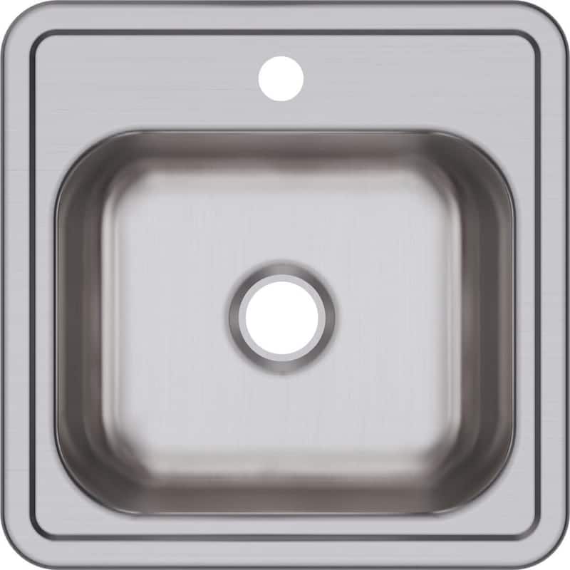 Elkay Dayton 15" Drop In Single Basin Stainless Steel Kitchen Sink