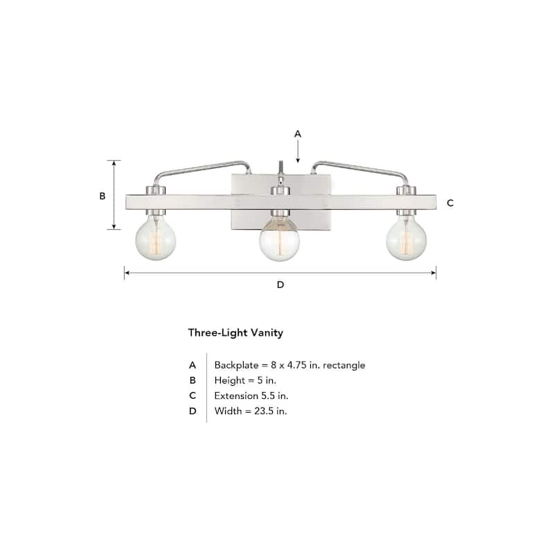Ravella 3 Light Bath - 24